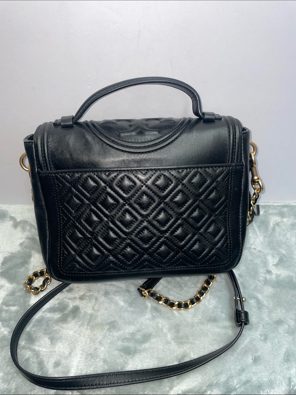 Tory Burch ‘Fleming’ Quilted Top Handle Satchel - Picture 2 of 16